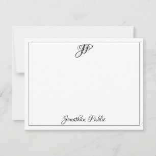 Noir classique de modèle de monogramme des textes