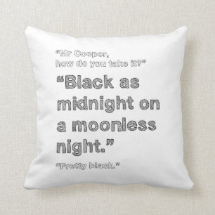 Noir comme minuit - coussin JUMEAU de CRÊTES