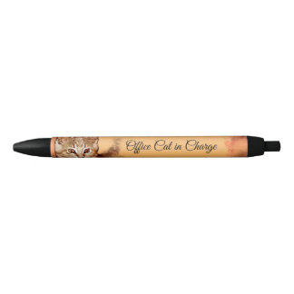 Noir Cute Crazy Cat Lady Stylo personnalisé