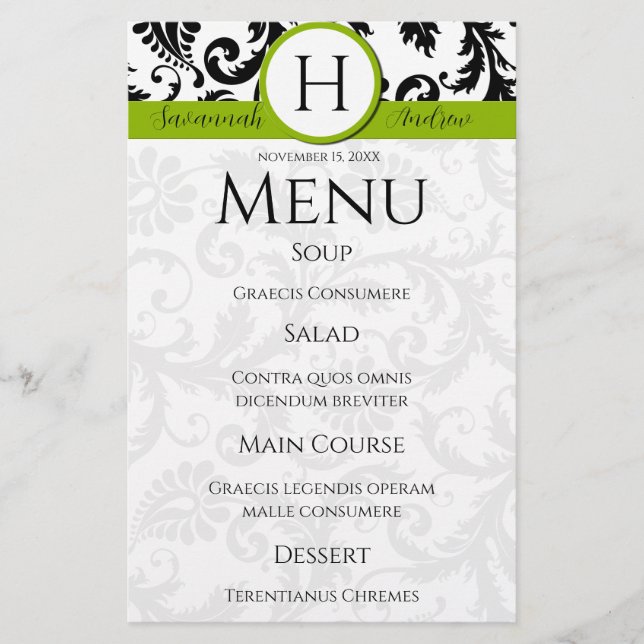 Noir Damak torrents Monogram Apple Green Menu (Devant)