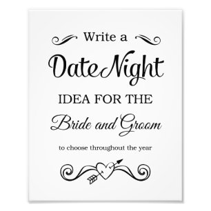 Noir Date Night Ideas Mariage Signer Photo Imprime
