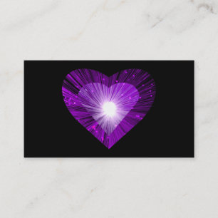 Noir de carte de visite de "coeur" de Purple Heart