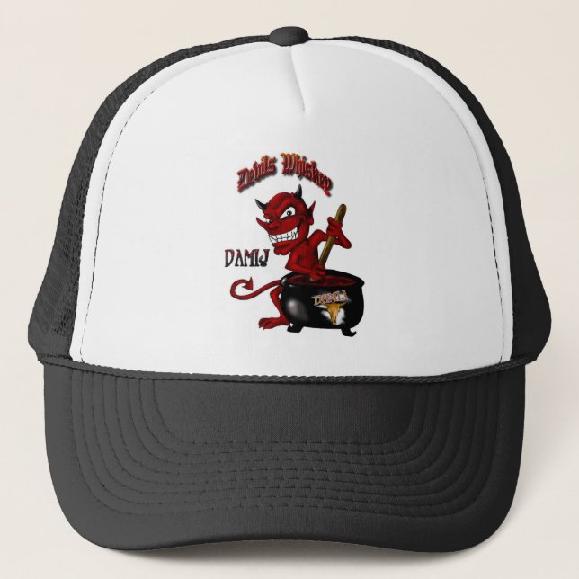 Noir de casquette de whiskey de diables (Devant)