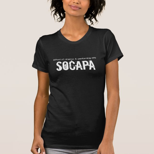 Noir de cru détruit par T-shirt de dames (Devant)