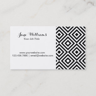 Noir de dos de diamant de carte de visite