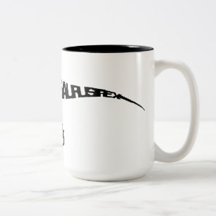 Noir de T-Rex tasse à deux tons de 15 onces