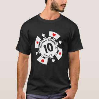 Noir de T-shirt de jeton de poker de Corsa des