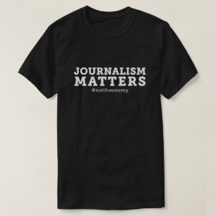 Noir de T-shirt de sujets du journalisme des