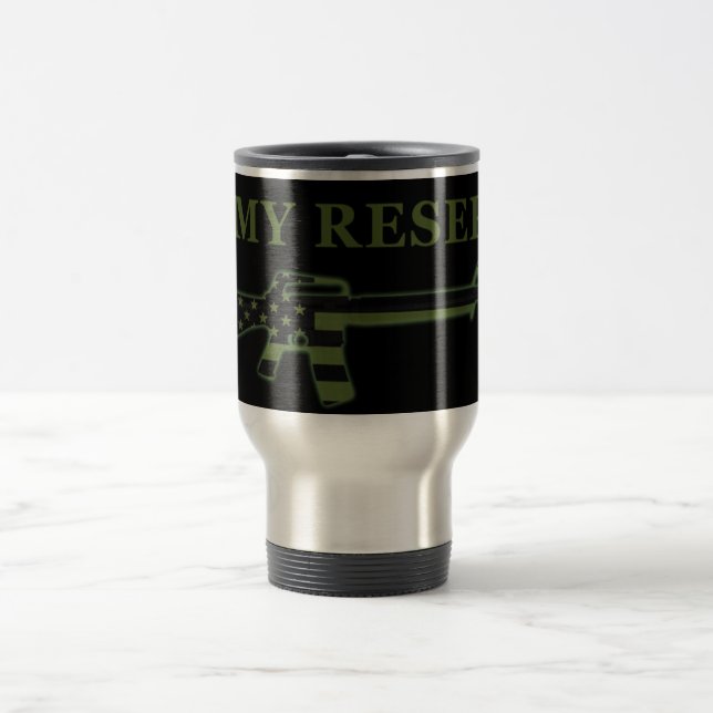 Noir de tasse de voyage de la réserve militaire (Centre)
