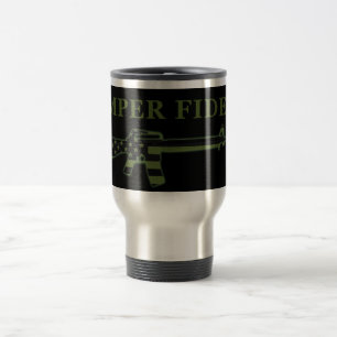 Noir de tasse de voyage de Semper Fidelis M16