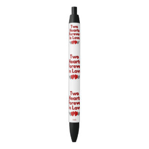 Noir Deux Coeurs Pour Toujours En Stylo Amoureux