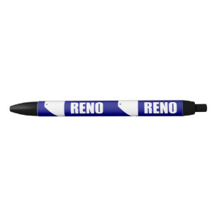 Noir Drapeau de Reno, Nevada Stylo d'encre noire