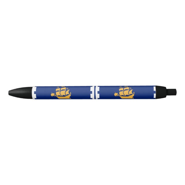 Noir Drapeau du stylo d'encre noire de Québec (Devant)