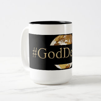 Noir du #GODDEEPER (TM) tasse à deux tons de 15