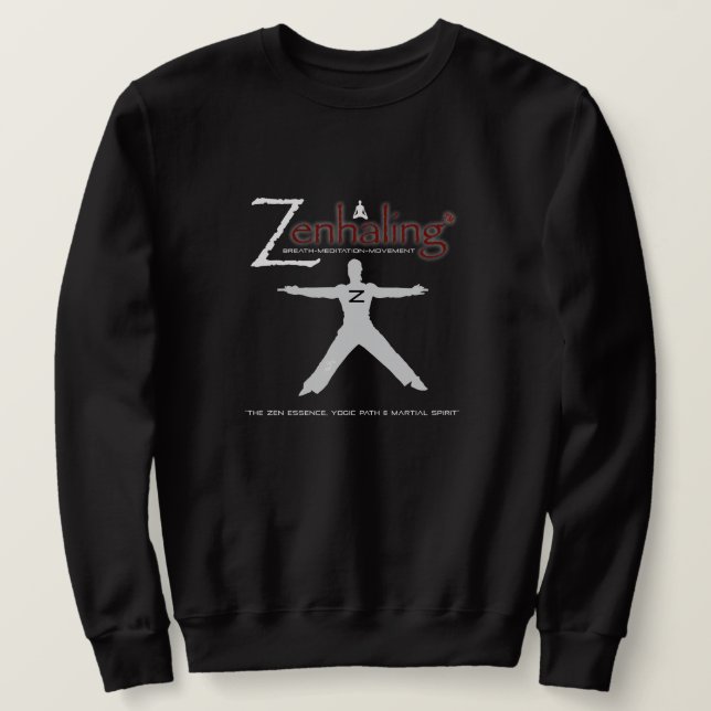 Noir du sweatshirt des hommes de Zenhaling (Design devant)