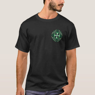 noir du T-shirt de l'homme croisé vert celtique