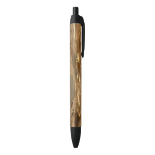 Noir Effet métal-or sur stylo à écriture noire