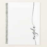 Noir Élégant Délicat Signature Script<br><div class="desc">Planificateur personnalisé minimaliste moderne pour son cadeau de rentrée scolaire.</div>