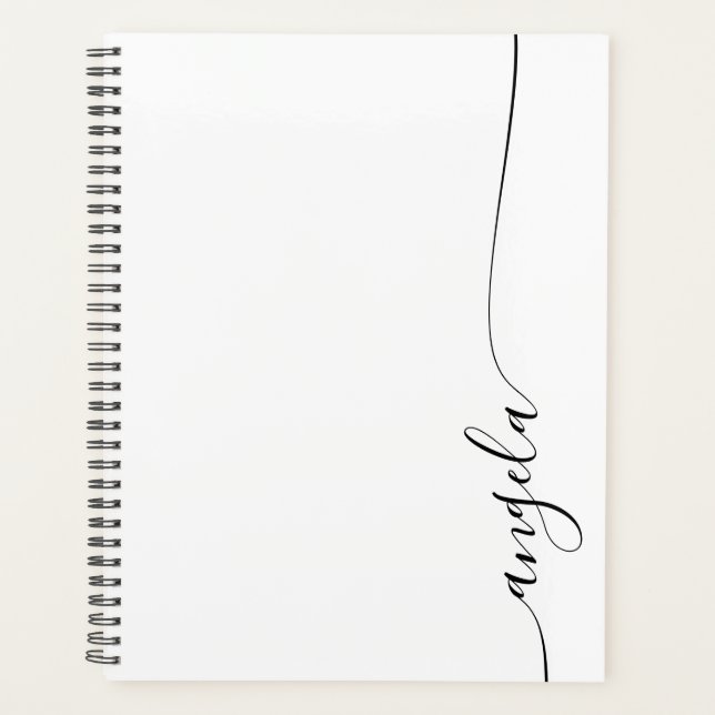 Noir Élégant Délicat Signature Script (Devant)