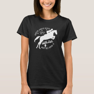 Noir équestre de tee - shirt de cheval de pullover