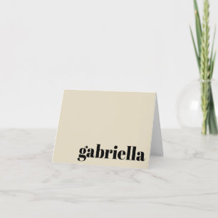 Noir et beige Gras Typographie Nom monogramme