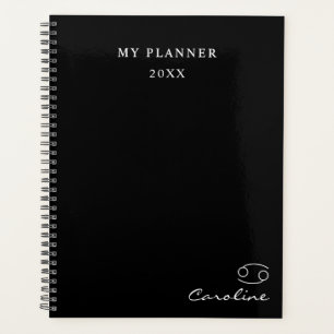Noir et blanc 2022 Cancer Zodiac Symbole Planifica