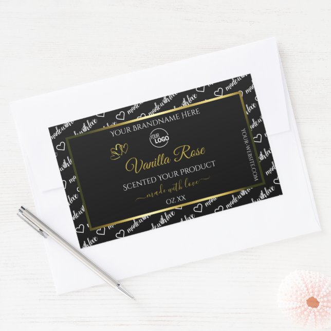 Noir et blanc Cloud Produit Logo Étiquette Gold (Enveloppe)