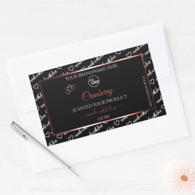 Noir et blanc Cloud Rouge Produit Logo Étiquette (Enveloppe)