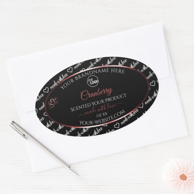 Noir et blanc Cloud Rouge Produit Logo Étiquette (Enveloppe)