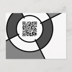 noir et blanc code QR carte postale
