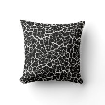 Noir et blanc coussin dans le style cracké