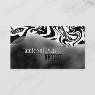 Noir et blanc de carte de visite d'artiste