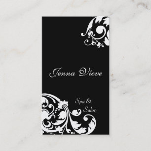 Noir et blanc de monogramme de carte de visite de