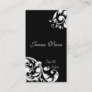 Noir et blanc de monogramme de carte de visite de