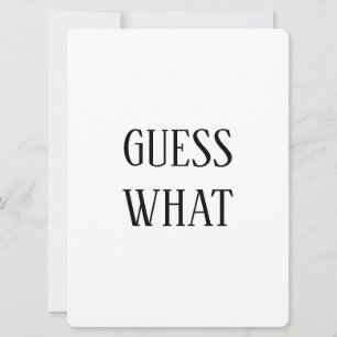 Noir et blanc Devinez quelle Faire-part de grosses