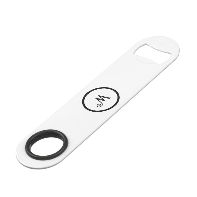 Noir et blanc initial personnalisé (Devant angulaire)