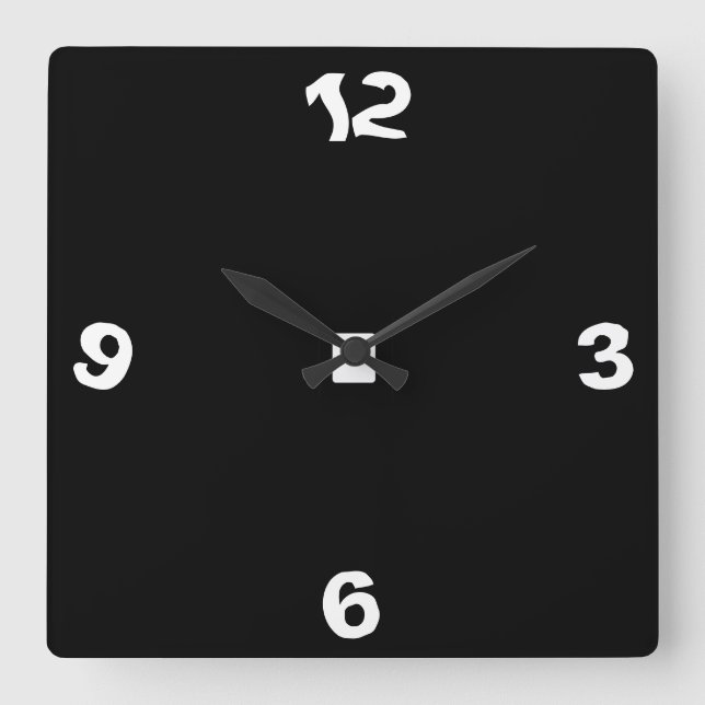 Noir et blanc irrégulier> Horloge murale (Recto)