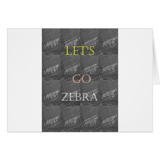 Noir et blanc Lets Go Zebra Hakuna Matata motif (Devant horizontal)