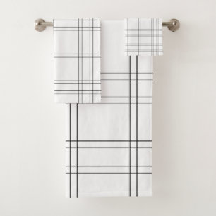 Noir et blanc Minimal Moderne Plaid Motif propre