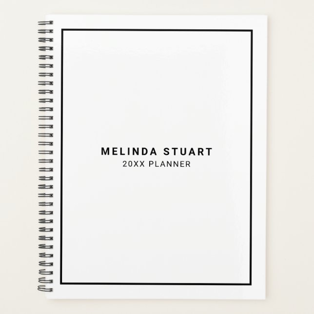 Noir et blanc minimaliste moderne (Devant)