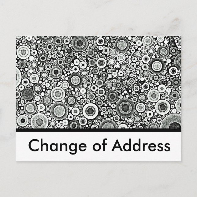 Noir et blanc modèle le changement d'adresse de | (Devant)