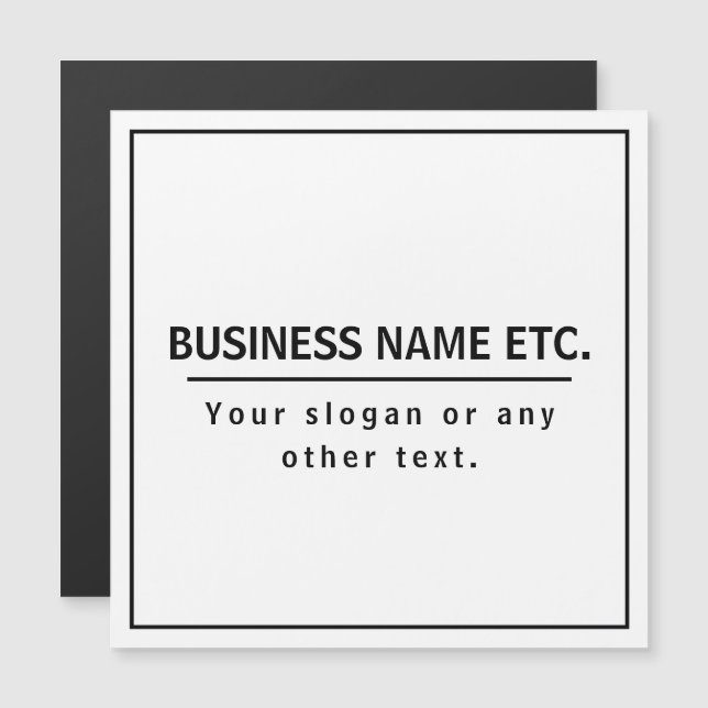 Noir et blanc moderne (Devant / Derrière)