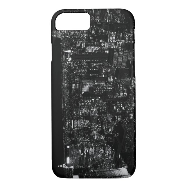 Noir et blanc New York City iPhone 7 Coque (Dos)