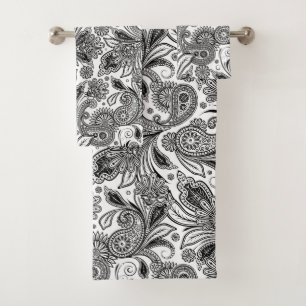 Noir et blanc paisley