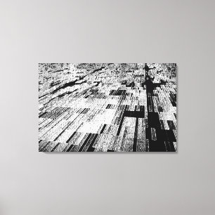 Noir et blanc Perspective Abstraite Toile Mur Art
