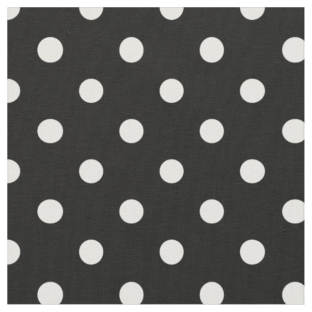 Noir et blanc pointille le tissu de | (Fermer)