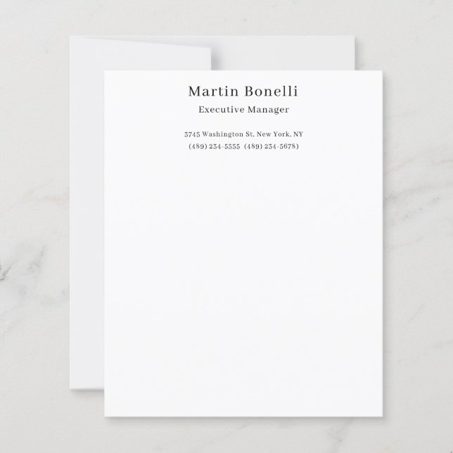 Noir et blanc tendance minimal simple (Devant)
