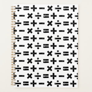 Noir et blanc Tous les symboles mathématiques Lino