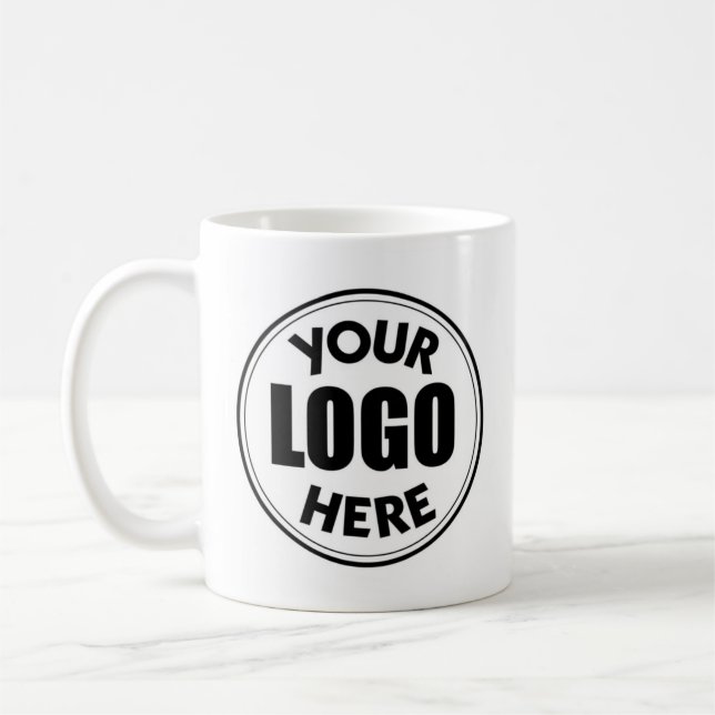 noir et blanc votre logo ici tasse (Gauche)