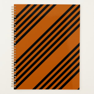 Noir et brûlé orange cinq bandes motif